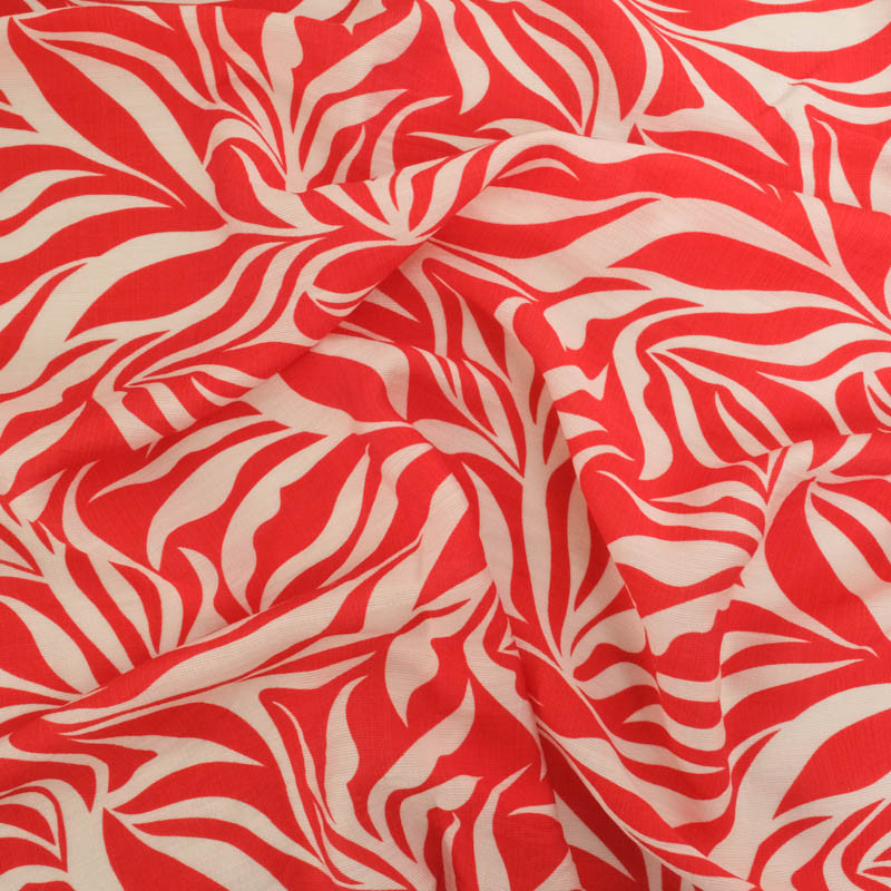 Viscose Texturée Lyra Cerise - Maison Klem